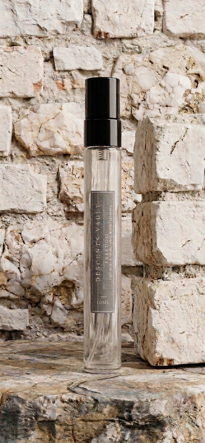 Freedom, confident & warm amber-wood fragrance
